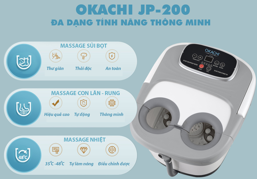 Bồn ngâm chân OKACHI JP-200 (cao cấp)