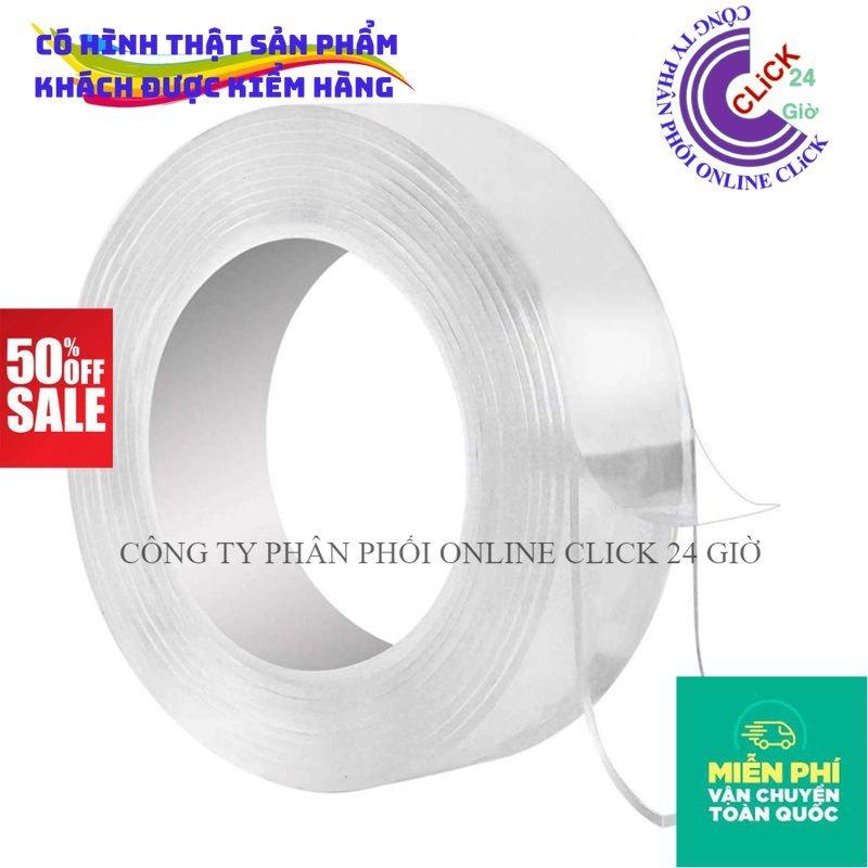 Băng Dính Nano Dán 2 Mặt Trong Suốt/ Băng Keo 2 Mặt Đa Năng- Dán Tường/ Cố Định Thảm/ Treo Tranh Ảnh