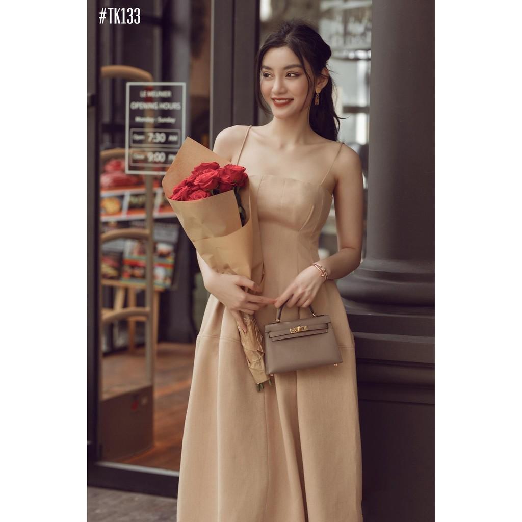 Đầm dự tiệc 2s đơn giản dáng xòe