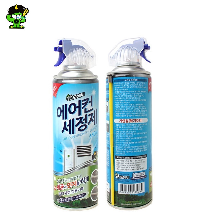 Combo 03 Chai xịt vệ sinh máy lạnh Sandokkaebi 330ml nhập khẩu trực tiếp từ Hàn Quốc