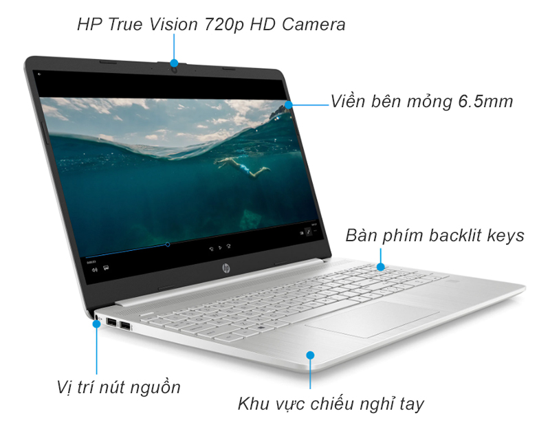 Máy Tính Xách Tay Laptop HP 15s-fq2712TU Core i3-1115G4,8GB RAM,256GB SSD,Intel Graphics,15.6"FHD,Webcam,3 Cell,Wlan ac+BT,Win11 Home 64,Natural Silver,1Y WTY - Hàng Chính Hãng