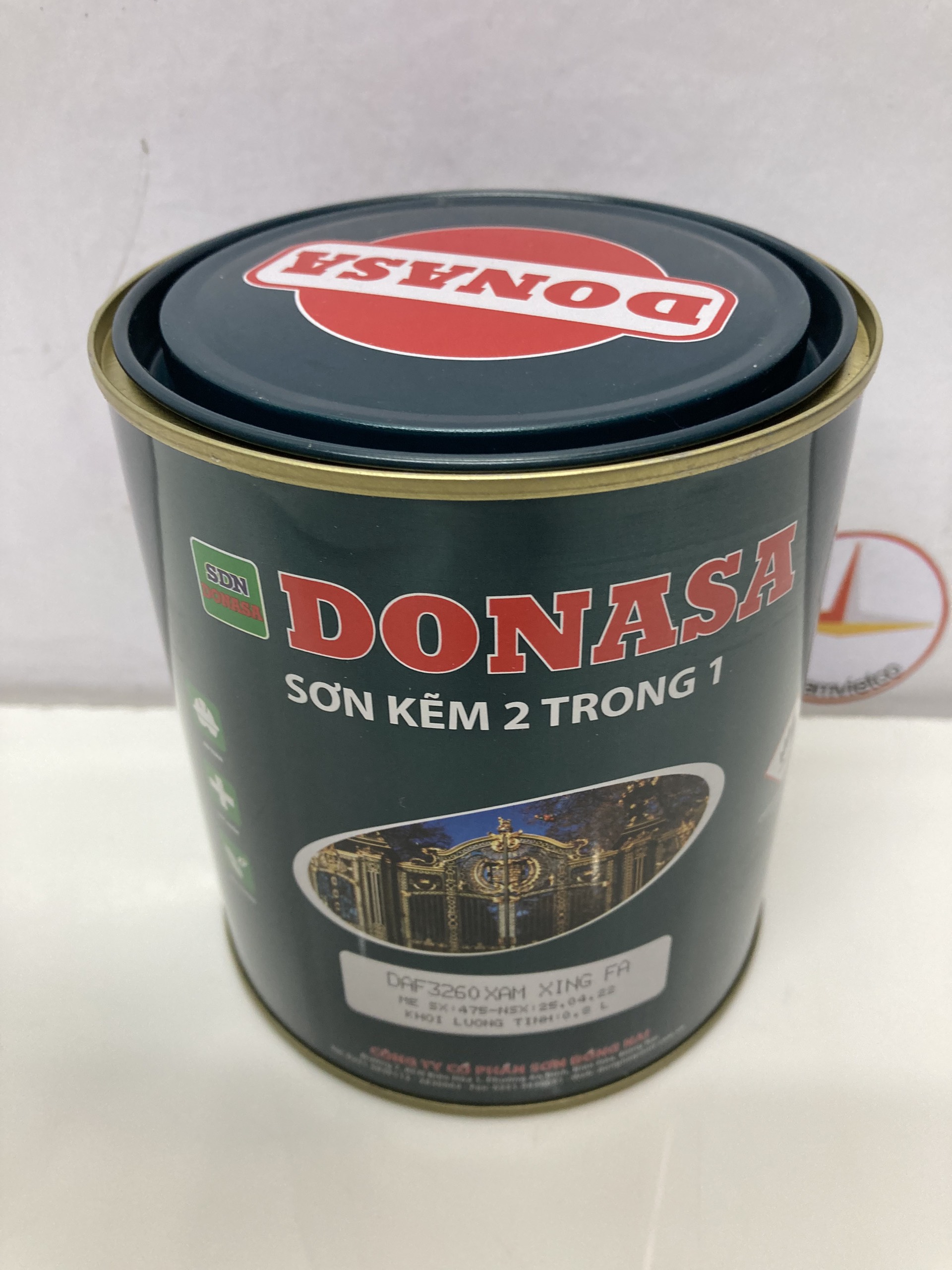 Sơn Sắt Kẽm Donasa  2 trong 1 màu DAF 9376 Xanh ngọc (Lon 800ml)