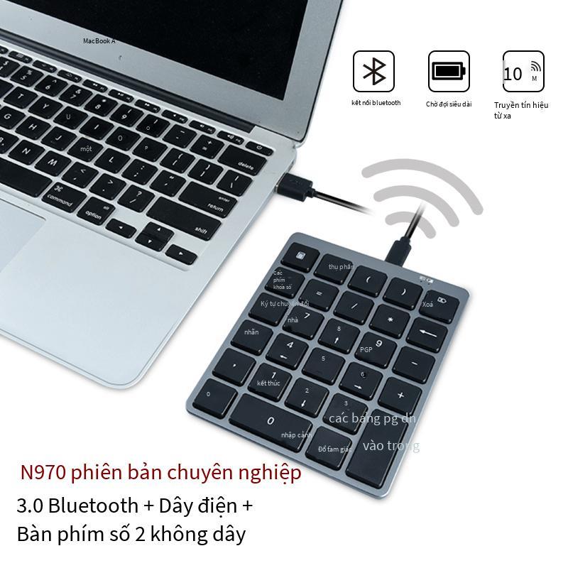 Ưu đãi đặc biệt N970 có dây Bluetooth chế độ kép 28 phím có thể sạc lại hợp kim nhôm nhẹ di động bên ngoài bàn phím đa năng kỹ thuật số