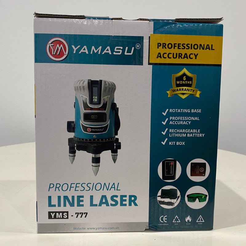 MÁY LASER CÂN BẰNG 5 TIA XANH YMS-777 PRO YAMASU ( 1 PIN + 1 SẠC ) - HÀNG CHÍNH HÃNG