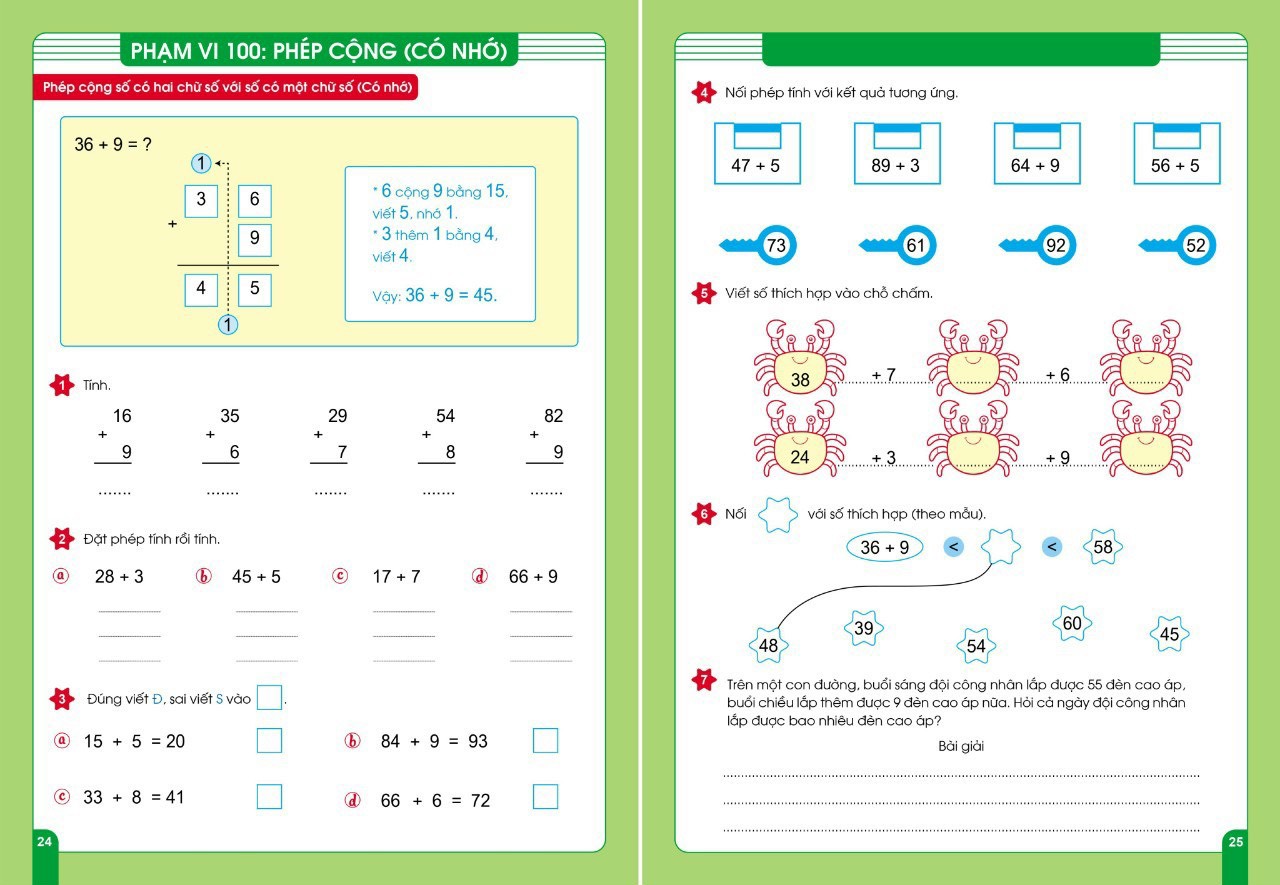 Rèn kĩ năng Cộng trừ trong phạm vi 100 (không nhớ và có nhớ) - Bí quyết học giỏi toán cho trẻ 6-7 tuổi