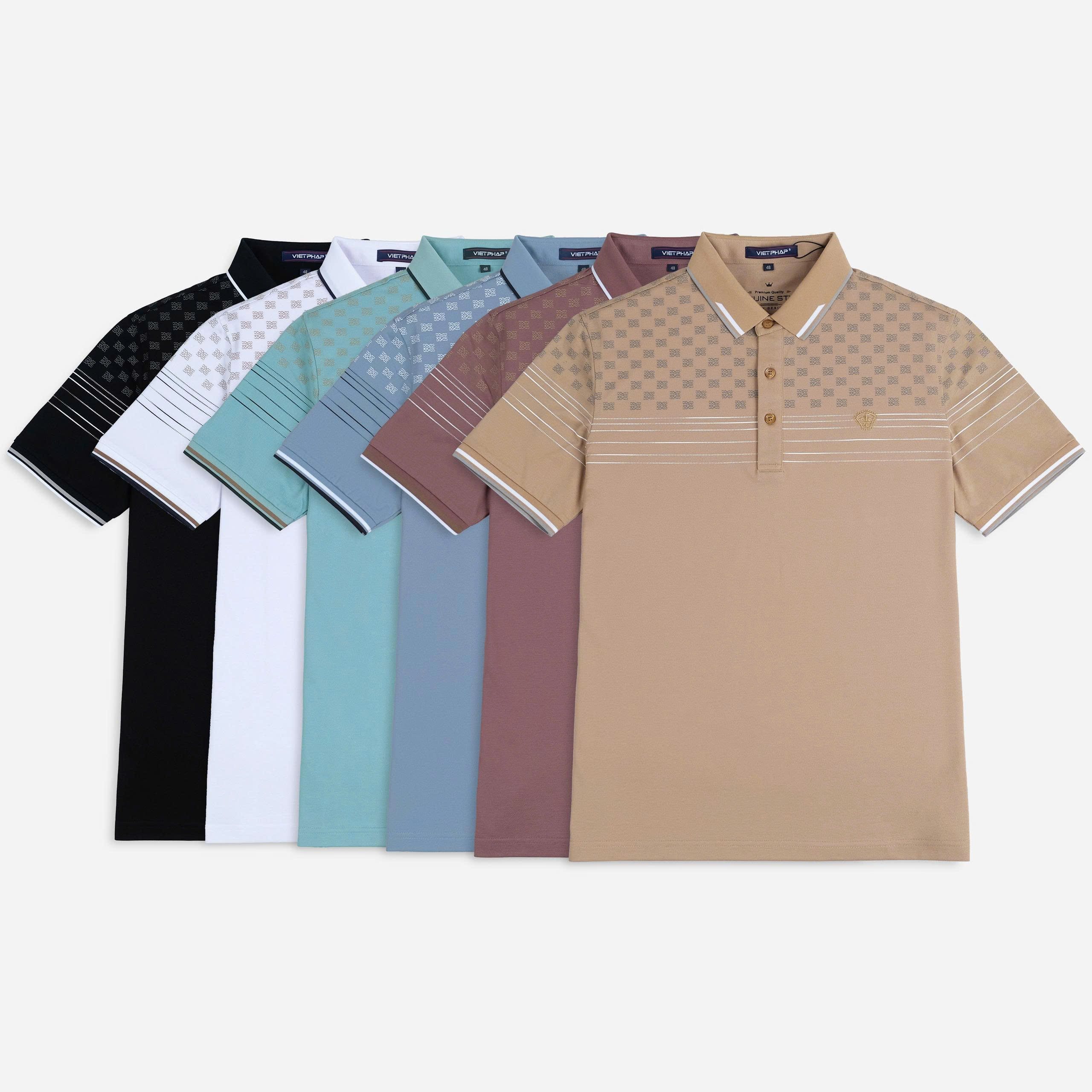 Áo Polo Nam VIỆT PHÁP Form Luxury – Thun Cá Sấu Lạnh, lịch lãm, sang trọng 35834