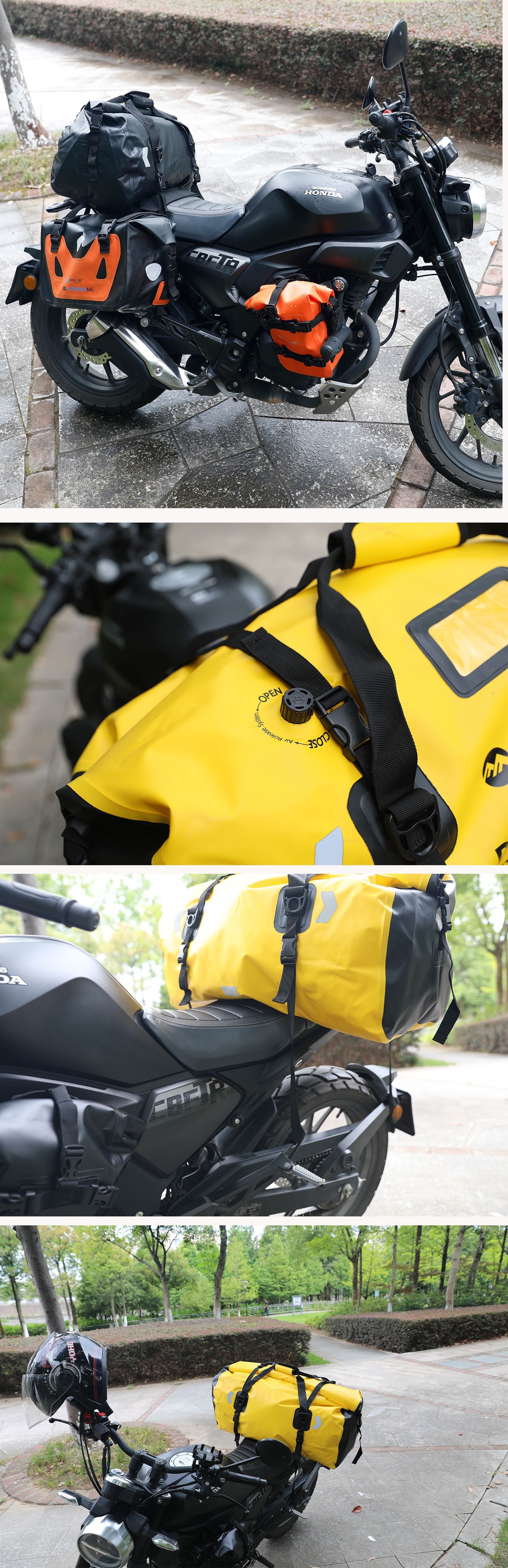 Túi chống nước xe máy túi đựng đồ chống thấm nước chuyên dụng cho các hoạt động thể thao, dã ngoại, phượt, thám hiểm