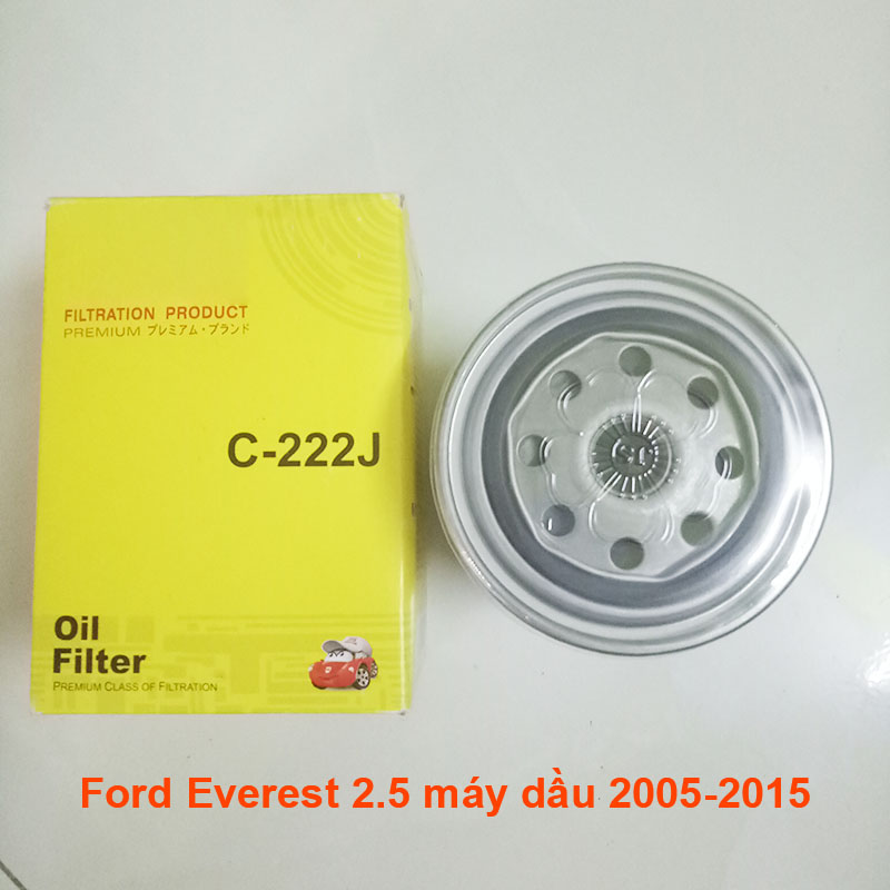 Lọc nhớt cho xe Ford Everest 2.5 máy dầu 2005, 2006, 2007, 2008, 2009, 2010, 2011, 2012, 2013, 2014, 2015 1213439 mã C222J-1