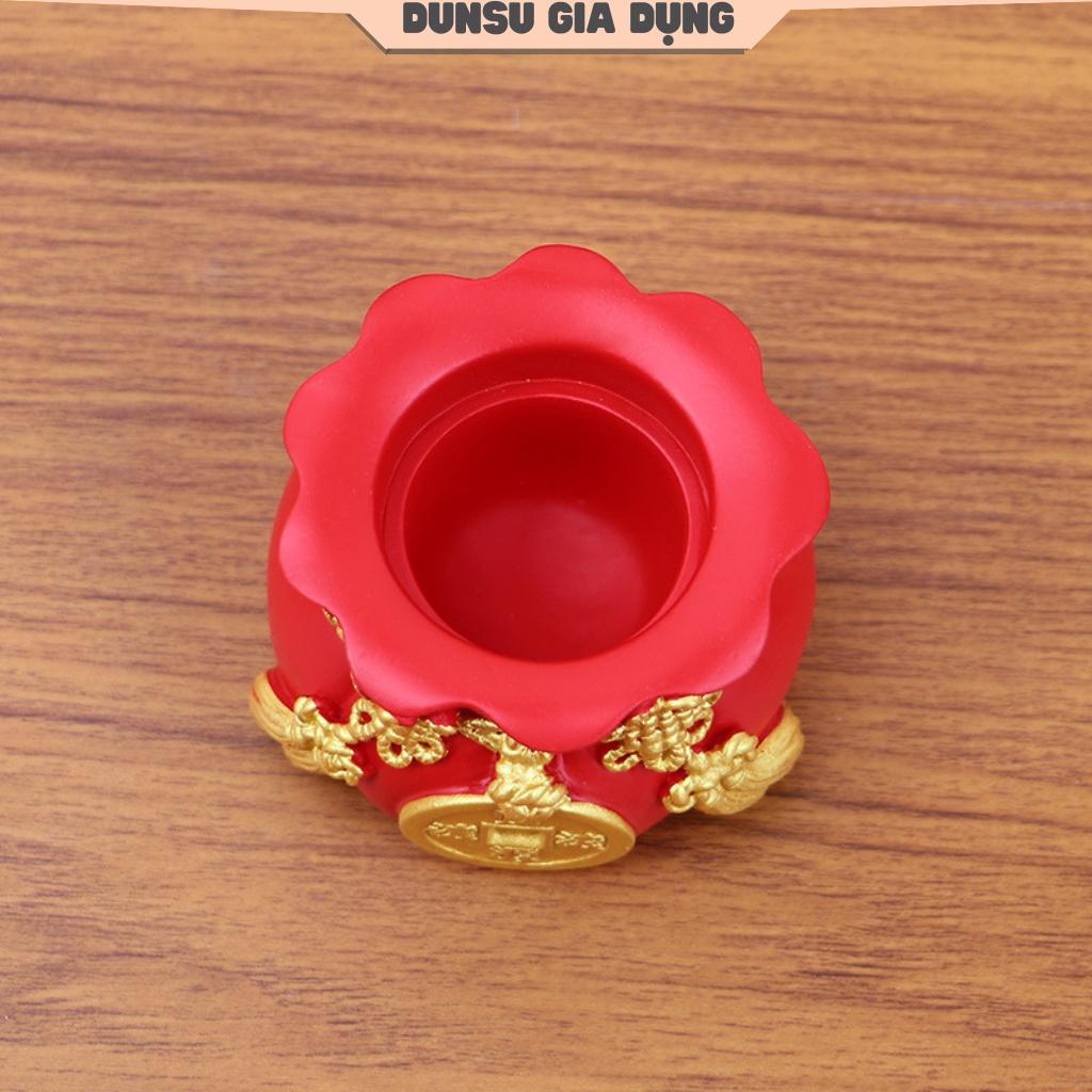 Hũ đựng muối gạo tài lộc, túi thần tài may mắn để ban thờ trang trí nhà cửa, chum vàng chiêu thần tài