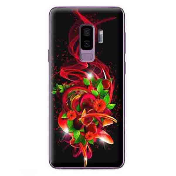 Ốp Lưng Dành Cho Samsung Galaxy S9 Plus - Họa Tiết Hoa Nền Đen