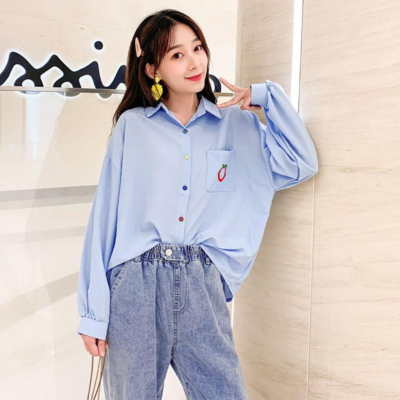 Áo sơ mi nữ tay dài phong cách vintage