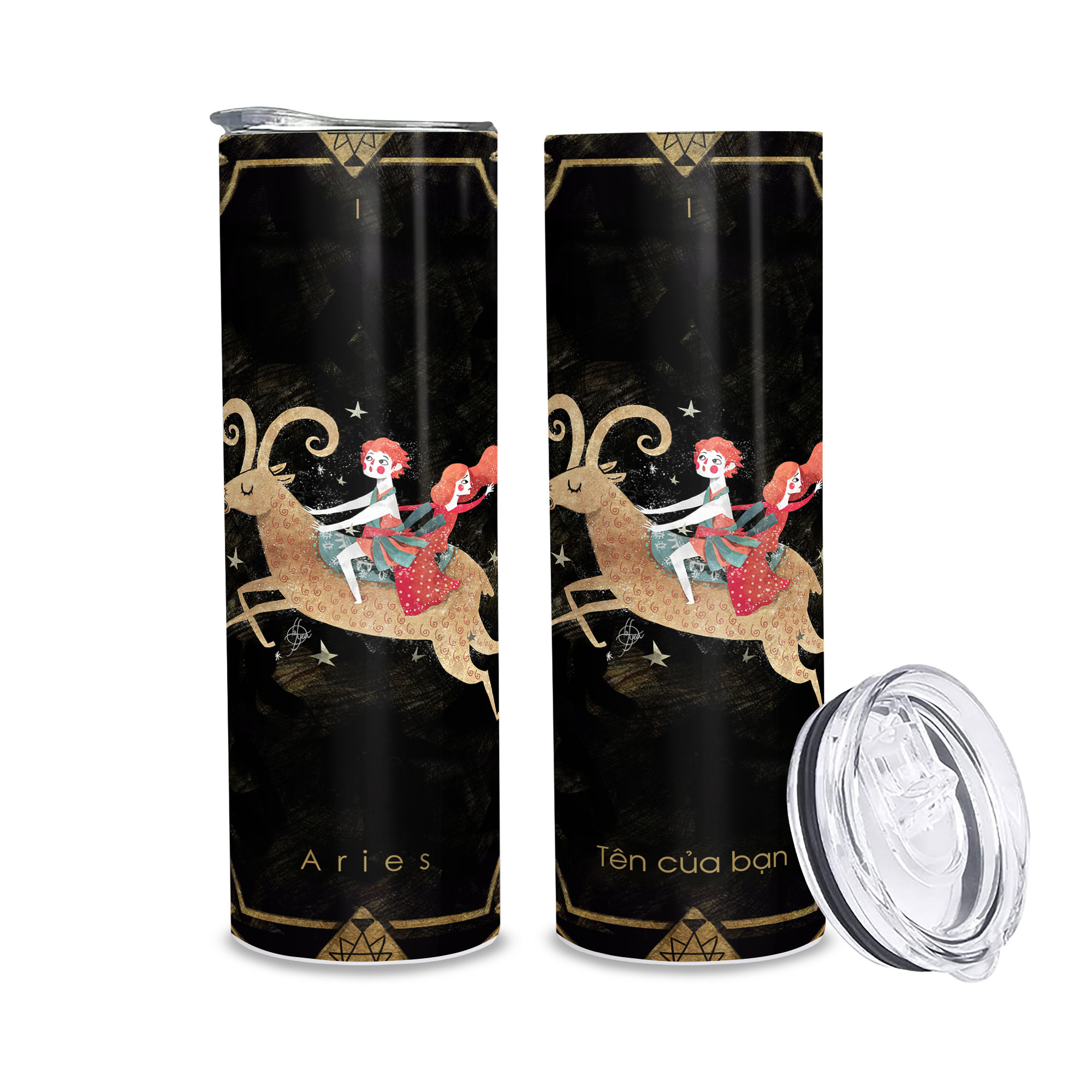 Bình giữ nhiệt 12 cung hoàng đạo in tên theo yêu cầu - Cốc giữ nhiệt 12 cung hoàng đạo in tên theo yêu cầu -  Bình nước giữ nhiệt in tên theo yêu cầu 2 lớp thép không gỉ SUS 304