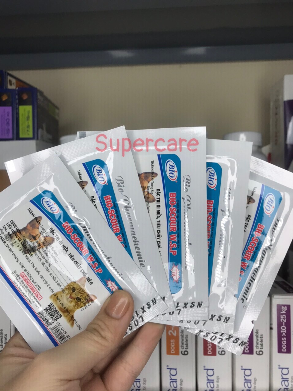 Combo 5 Gói Bio Scour 5Gr - Ói Mửa Tiêu Chảy Chó Mèo