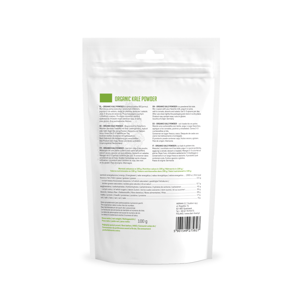 Bột Cải Xoăn Kale Hữu Cơ Diet Food Organic Kale Powder 100g