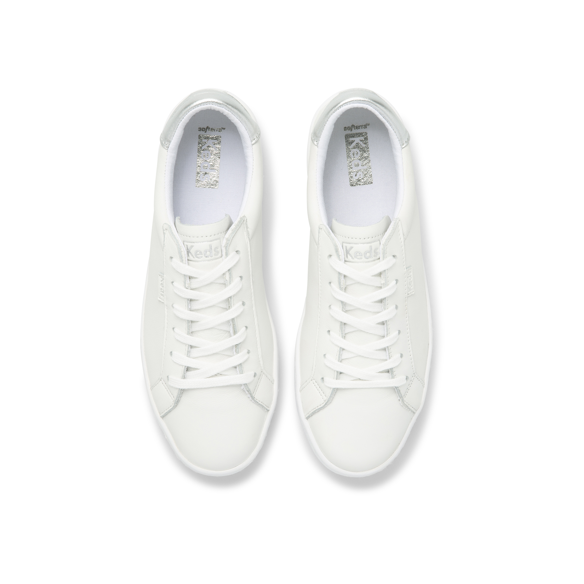 [NEW] Giày Keds Nữ- Ace Leather White Siliver- KD065949