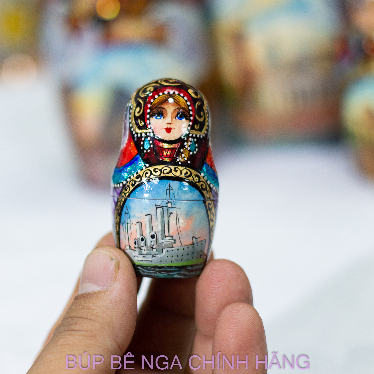 BỘ BÚP BÊ NGA MATRYOSHKA CAO CẤP CỠ LỚN 15 LỚP 35CM HOA VĂN "PHONG CẢNH SAINT PETERSBURG" CỰC ĐẸP VÀ SANG TRỌNG