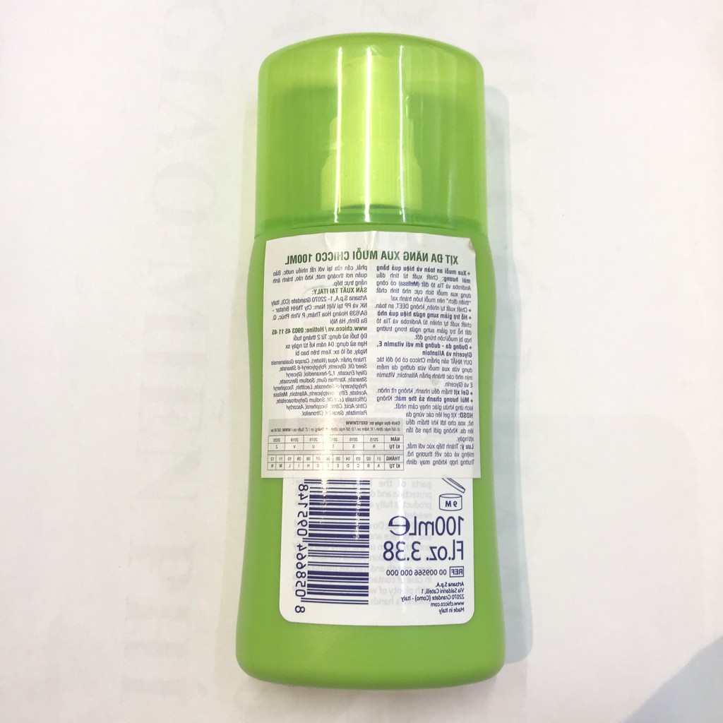 Xịt đa năng xua muỗi Chicco 100ml xua muỗi an toàn và hiệu quả bằng mùi hương ( Tặng 50 tờ khăn khô đa năng )