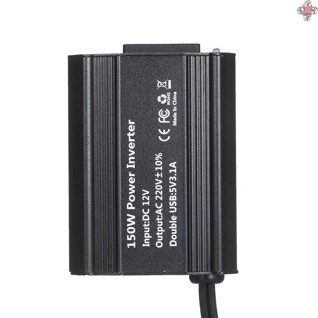 Bộ Chuyển Đổi Nguồn Điện 150w Từ Dc 12v Sang Ac 220v Kèm 1 Cổng Sạc Usb
