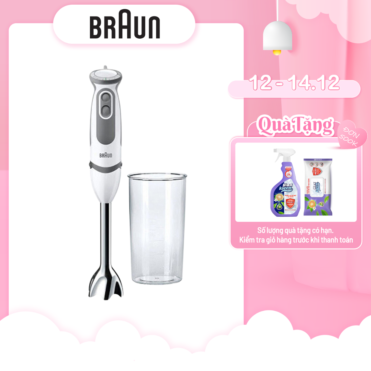 Máy xay cầm tay Braun Sản xuất 100% tại Châu Âu Số 1 thế giới - hàng chính hãng