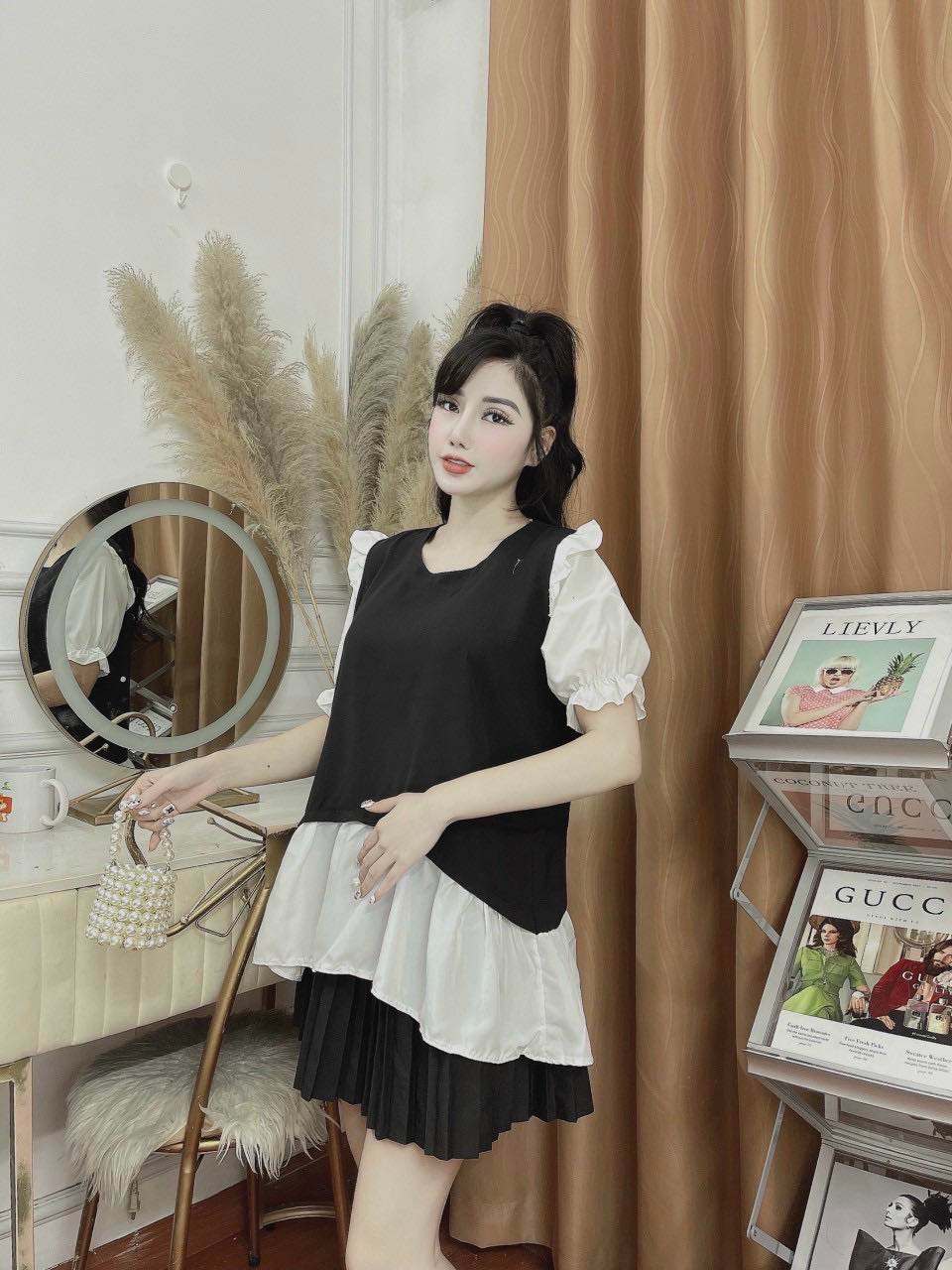 Áo bầu công sở mùa hè dễ thương