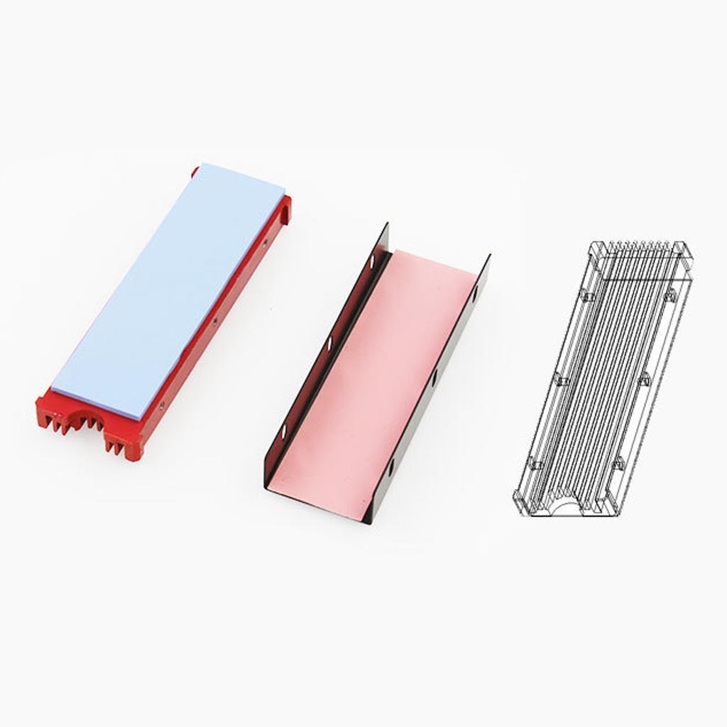 2 Packs Heat Sink Dissipation Pad, Aluminum Cooling Heatsink for M.2 NGFF
