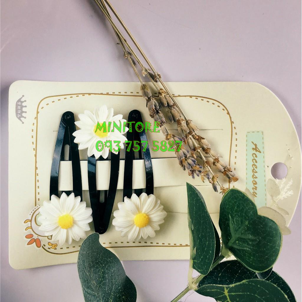 Set 3 cái kẹp tóc hoa cúc siêu xinh dễ thương