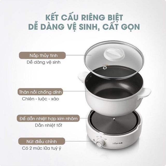 Nồi Điện, nấu , hấp, lẩu, hầm đa Năng 3 tầng Bear DHG-B25Z1 (2.5L)