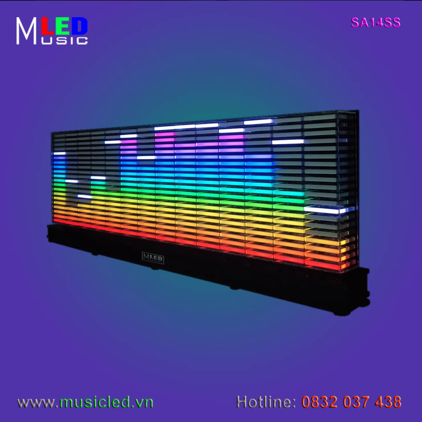 Dàn đèn Music LED nháy theo tần số nhạc 14 cột để bàn