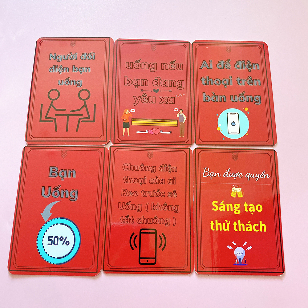 Bộ Bài Sát Phạt Drinking Game 59 Lá Hot Trend 2022 Dành Cho Các Buổi Bạn Bè Tụ Tập Uống Bia Bonding Giải Trí