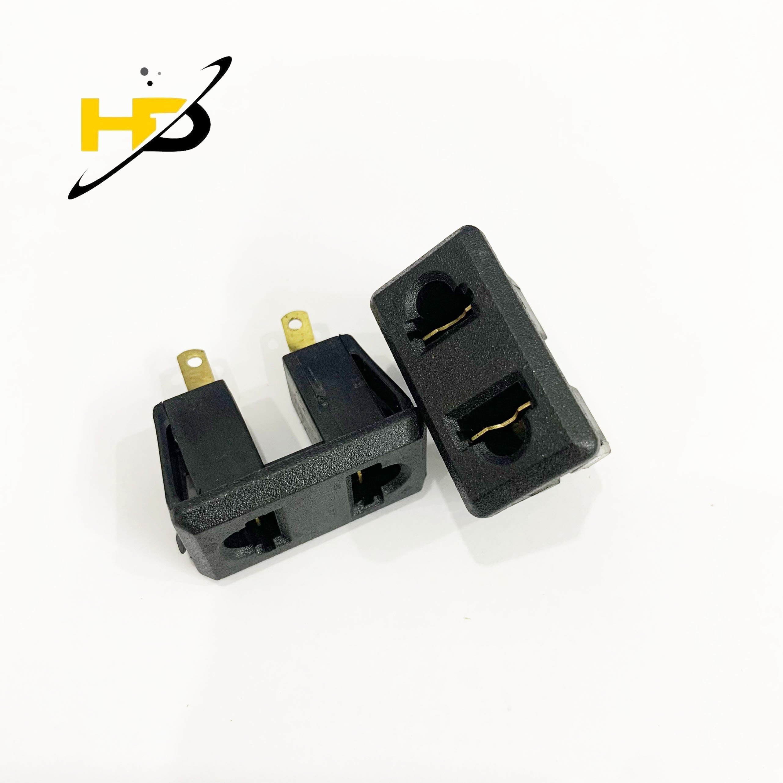Bộ 2 Chiếc Ổ Cắm Dẹt 2 Chân , Ổ Cắm Đa Năng Chống Vỡ Chịu Nhiệt Cao