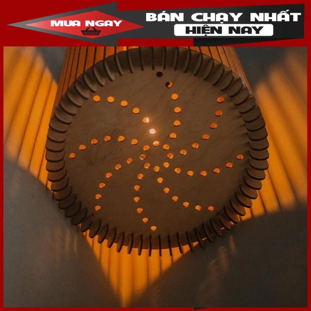 Đèn gỗ thả trần CAO CẤP hiện đại sang trọng chất liệu gỗ trang trí cho phòng khách nhà căn hộ decor nhà quán cf