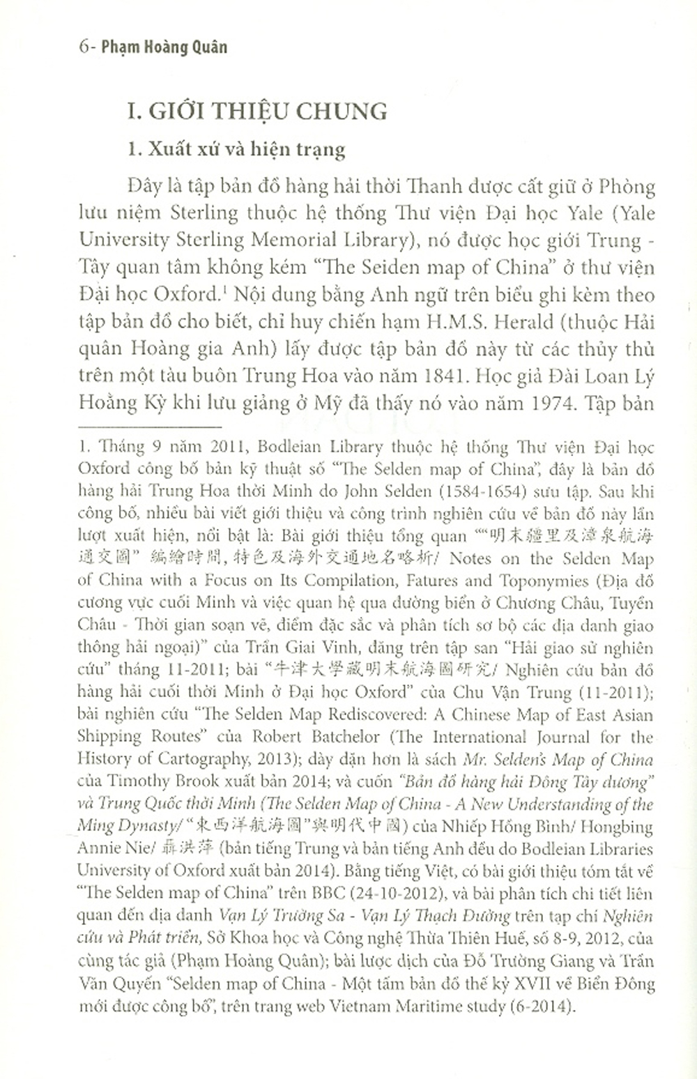 Tập Bản Đồ Hàng Hải 1841 Ở Thư Viện Đại Học Yale - Dịch Và Chú Giải (Nghiên cứu về những ghi chép trong sử liệu Trung Hoa liên quan đến các địa danh ven bờ và hải đảo Việt Nam)