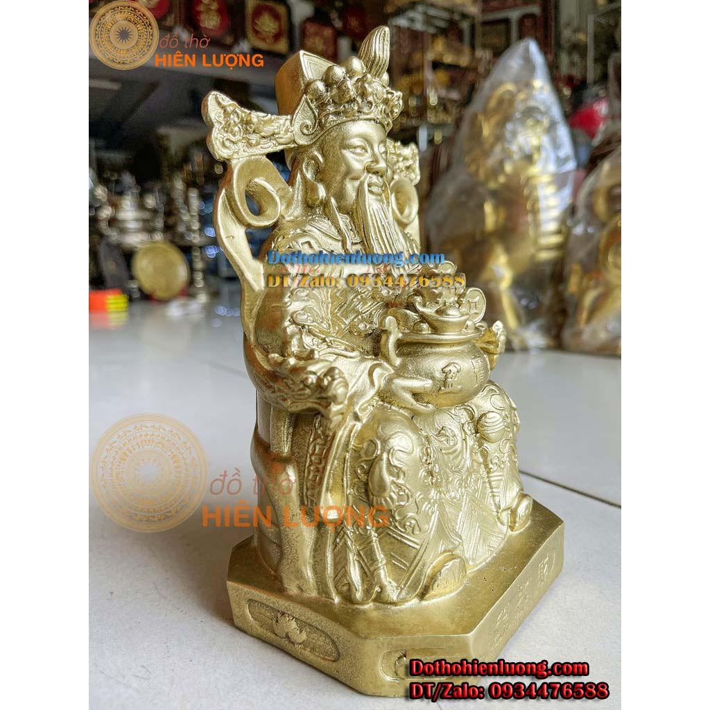 Tượng Ông Phát - Thần Tài Lộc Bằng Đồng Vàng Nguyên Chất Cao 20cm Đẹp Tinh Xảo