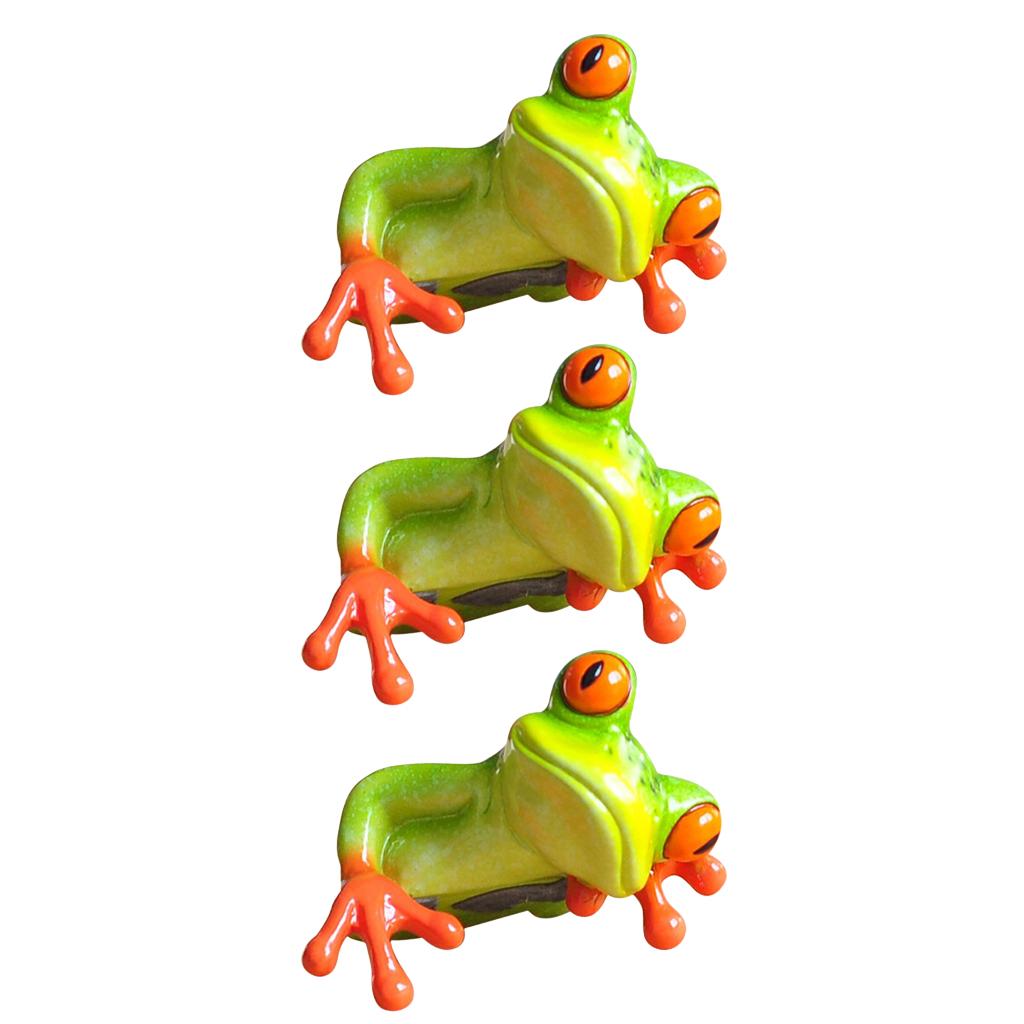3 Nhựa Sáng Tạo 3D Thủ Công Ếch Hình Tượng Văn Phòng Máy Tính Bàn Trang Trí