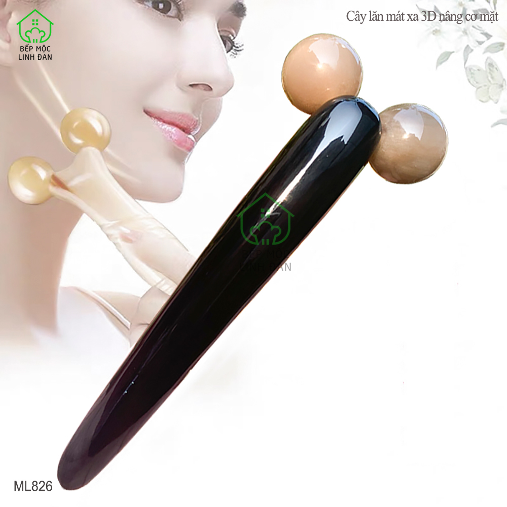 Cây Lăn Massage 3D Nâng Cơ Mặt Và Body Bằng Sừng Không Tĩnh Điện [ML826]