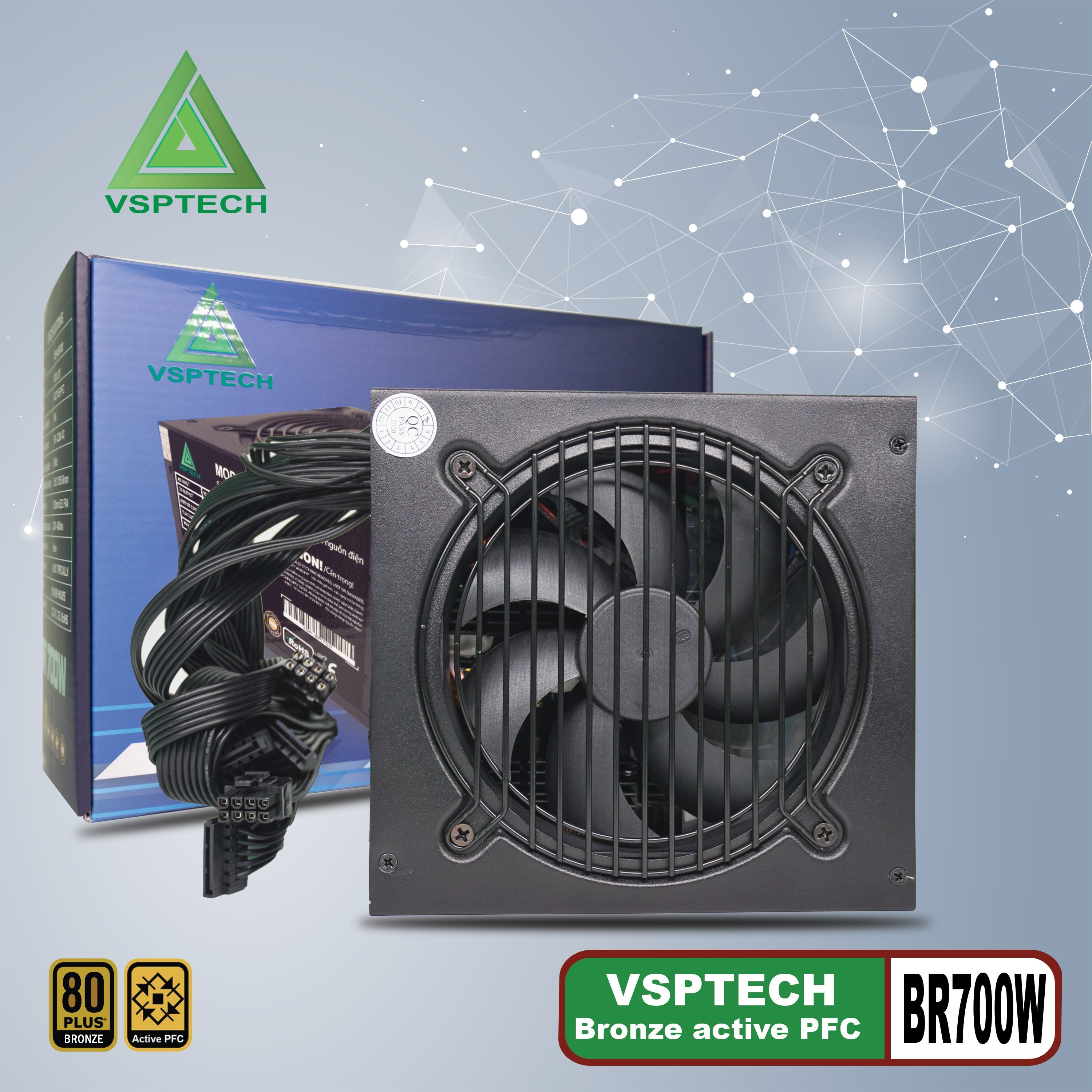 Nguồn VSPTECH VSP-BR700 700W 80 Plus Bronze - Hàng chính hãng