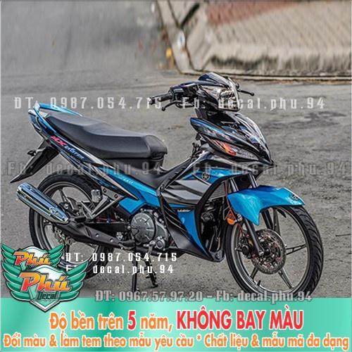 Tem rời EX 135 MX chế đen xanh 2