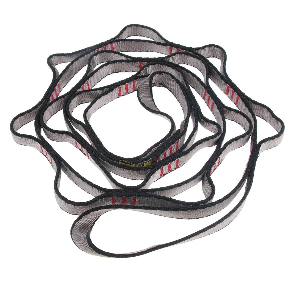 2pcs Downhill Rock Climbing Daisy Chain Rope Equipment Carabiner 22KN 180+150cm