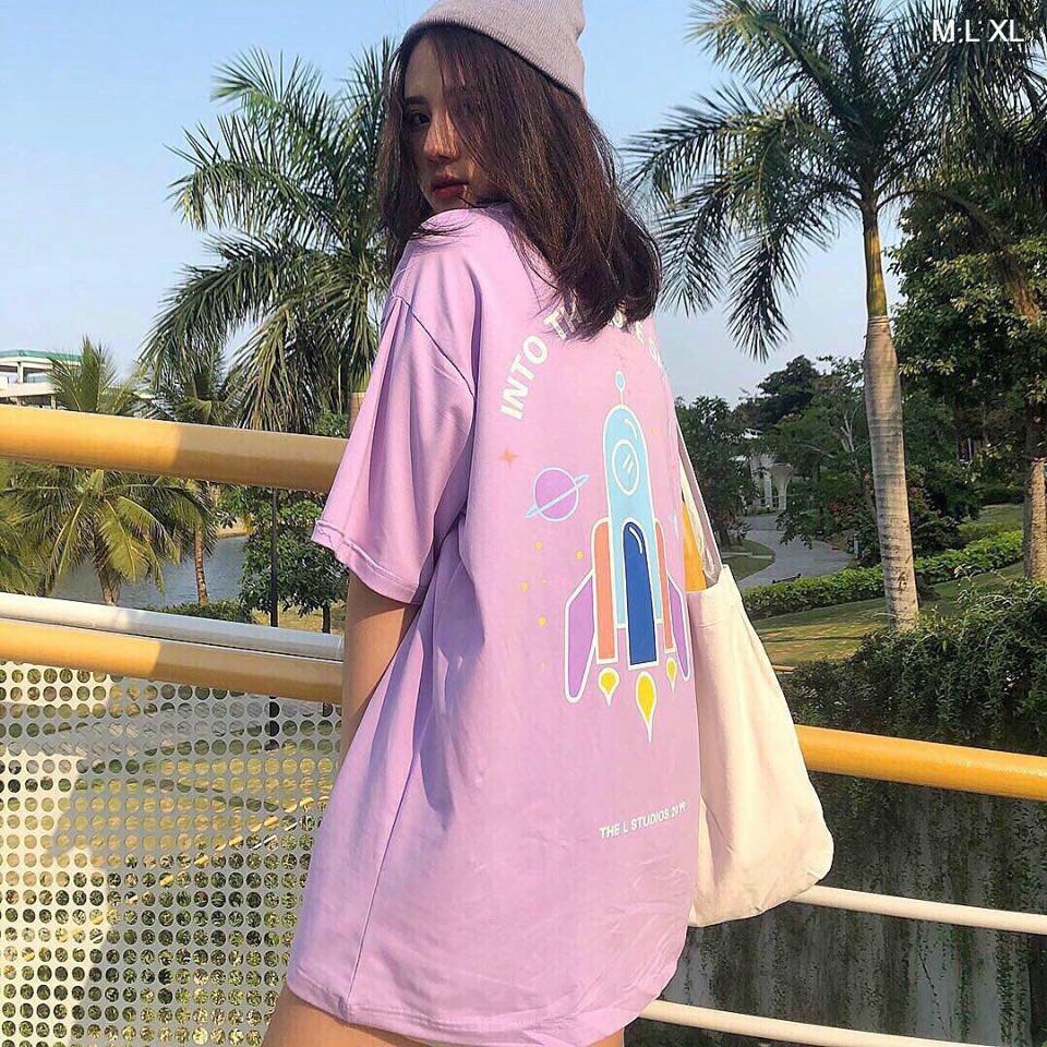 Áo Thun Tay Lỡ Unisex Form Rộng INTO THE LOVE SPACE Ulzzang Couple