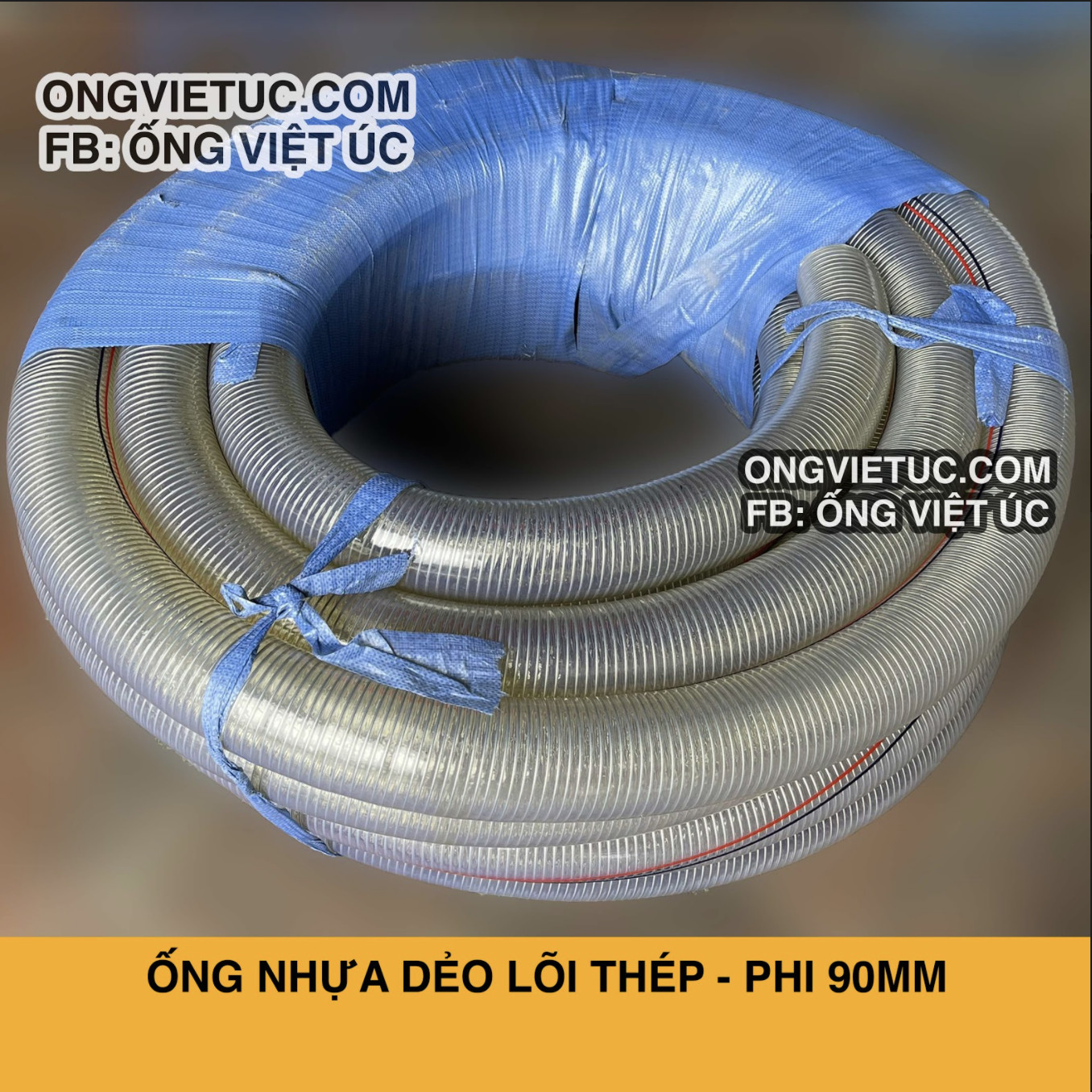 Ống nhựa lõi thép KT Việt Úc - Phi 90mm - Cuộn 30m