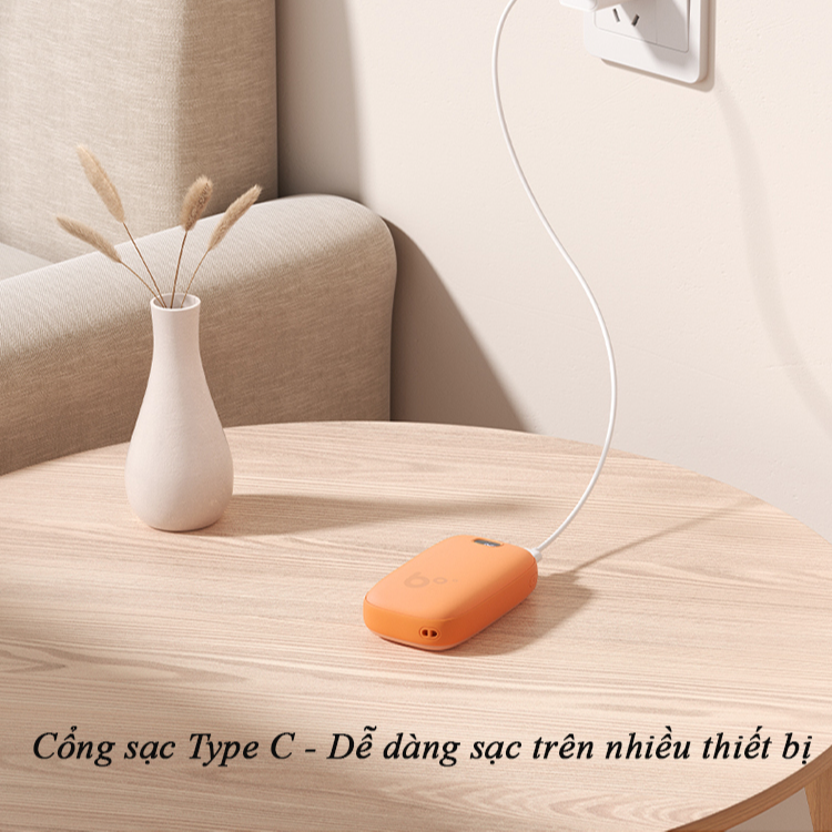 Hàng chính hãng - Máy sưởi ấm mini cầm tay thông minh đáng yêu JISULIFE NS02 - Thiết kế màn hình LED hiện thị  - 3 chế độ nhiệt lựa chọn - Máy sưởi chính hãng tích hợp sạc dự phòng dung lượng pin 5400mAh