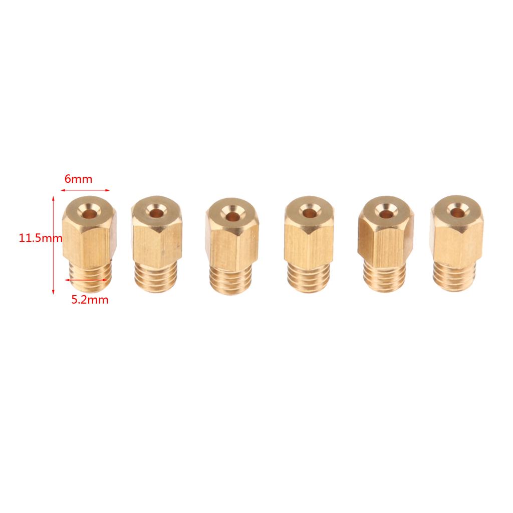 6X M5 Carburetor Jet Set Main Jet 100 110 120 130 140 150 for Motorcycle Carb