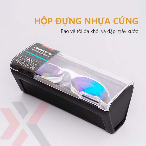 Kính bơi tráng gương chống sương mờ, chống UV eXtreme KG2101 cao cấp, dây đeo được làm 100% silicone mềm mại, thoải mái, thiết kế không trơn trượt, co giãn, thiết kế công thát học, chuyên nghiệp