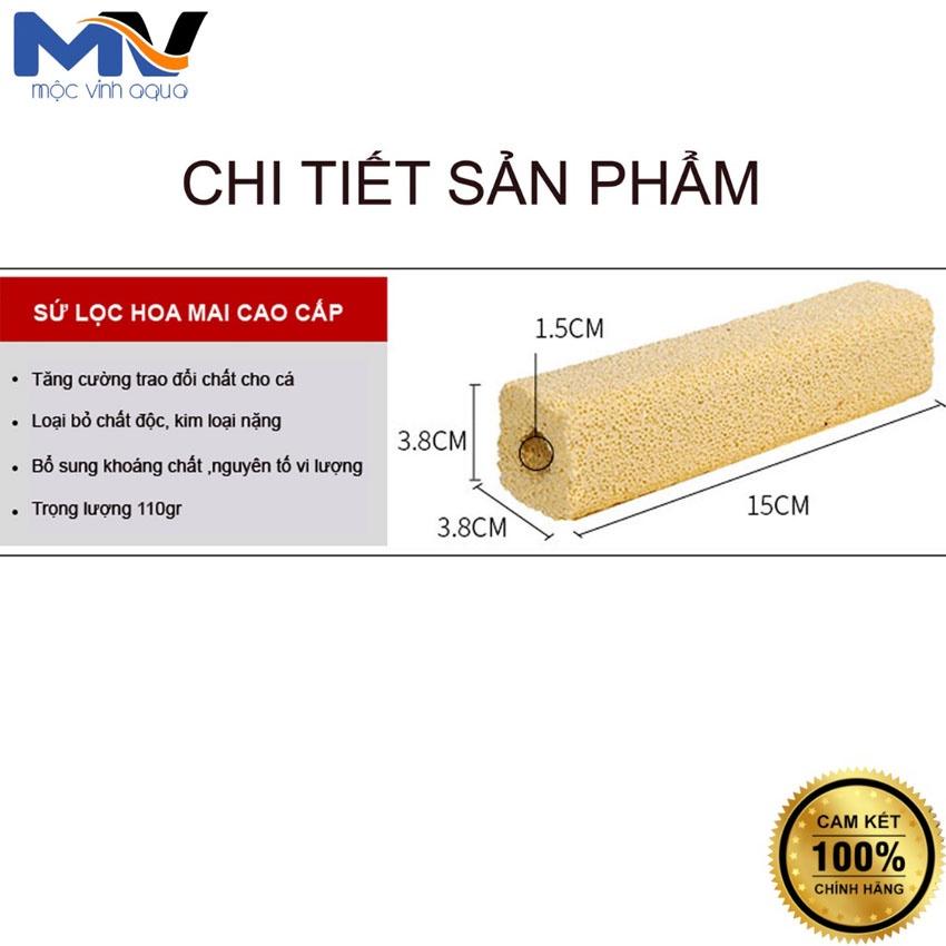 Sứ lọc, sứ thanh hoa mai lọc nước cho hồ cá