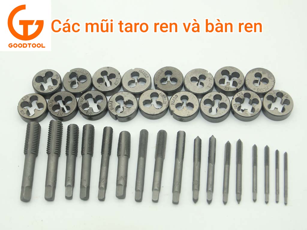 Bộ taro tạo ren 40 chi tiết tạo ren trong ren ngoài GOODTOOL