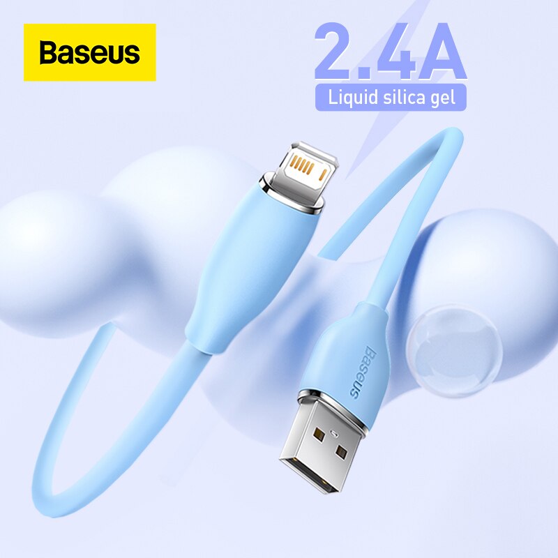 Cáp sạc nhanh USB to iP 2.4A Baseus Jelly Liquid Silica Gel Fast Charging Data Cable- hàng chính hãng