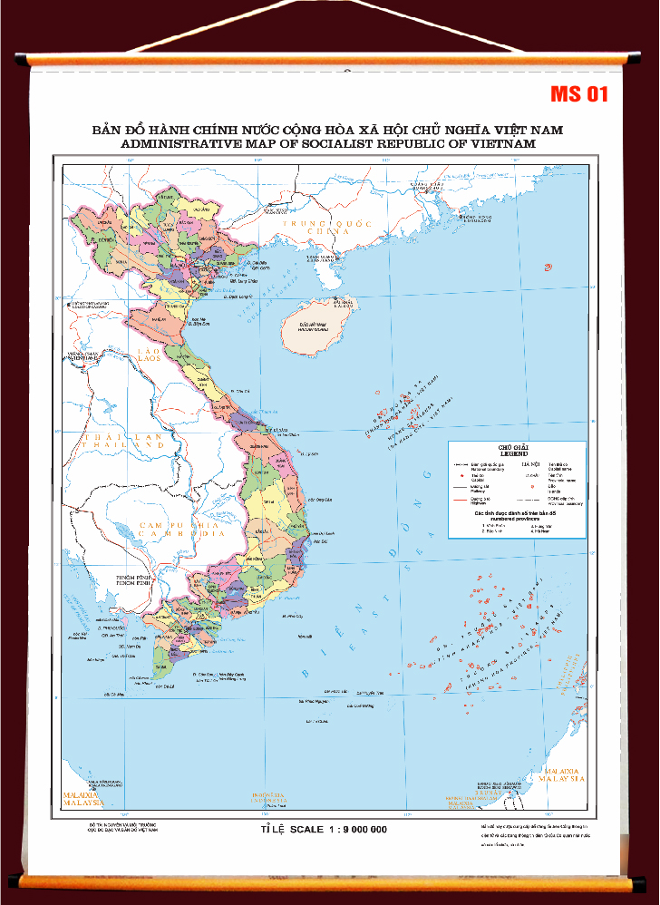 B. Đồ vùng miền Việt Nam khổ đại (120cm x 170cm). In &amp; Cung cấp  BĐ khổ lớn giá rẻ nhất VN