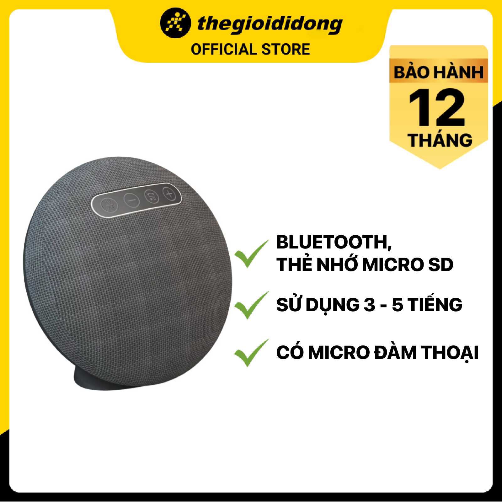 Loa Bluetooth Wetop A3 Đen - Hàng chính hãng