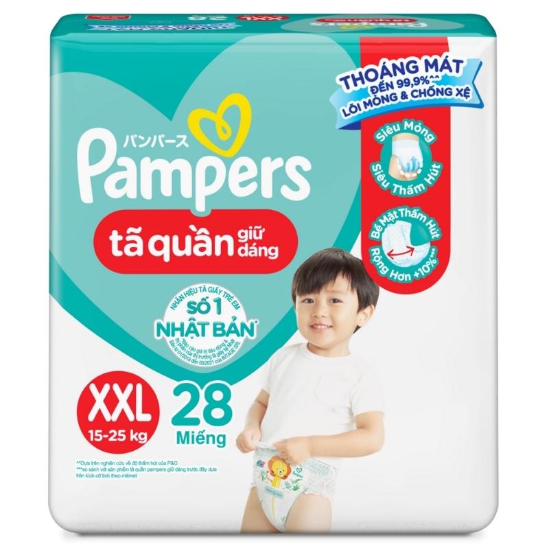 Tã quần Pampers giữ dáng size XXL 28 miếng (cho bé 15 - 25kg)