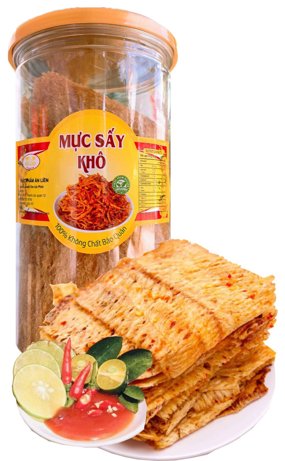 MỰC SẤY KHÔ TẨM VỊ VÀ MỰC SẤY KHÔ XÉ SỢI - MỖI HŨ 200G